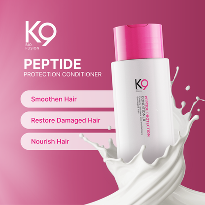 K9 Biofusion Peptide Protection Conditioner bottle for damaged hair